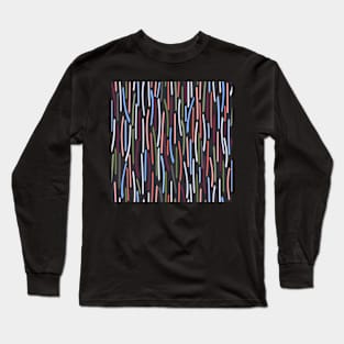 Pick up Sticks in cool winter tones on charcoal Long Sleeve T-Shirt